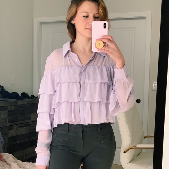 English Factory Tops - ENGLISH FACTORY Ruffled Blouse
